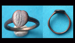 Ring, Medieval, Unisex, Heart-shaped, ca. 15th-16th Cent